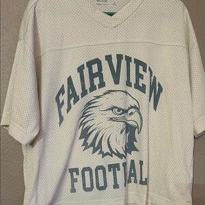 Hollister Off-White Mesh Baggy Crop Top